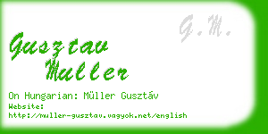 gusztav muller business card